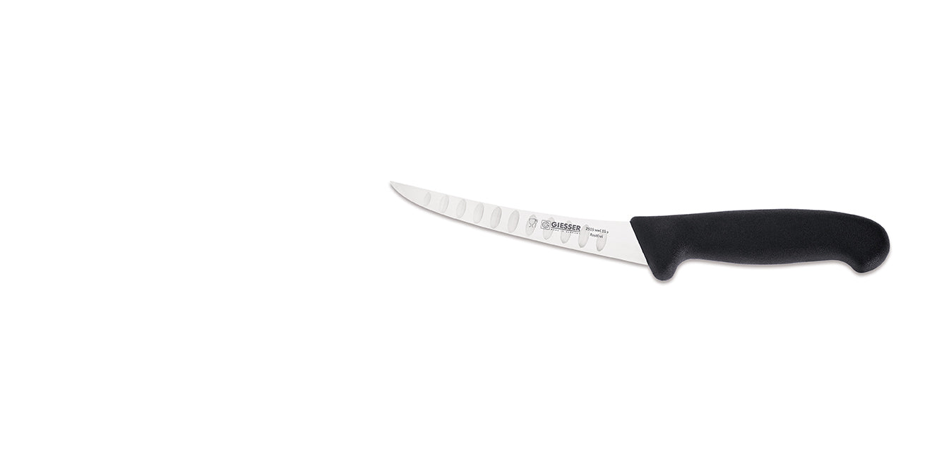 Giesser - 6" Curved Boning Knife, Stiff Industrial Cutlery Knife