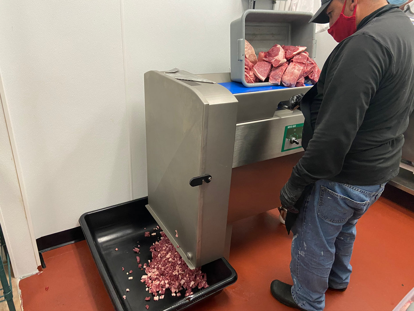 MHS Model 3200 Series Industrial Meat Dicers with Buggy Lift