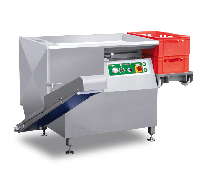 MHS Model 2000-105 Series Industrial Meat Dicer with Take away conveyor and optional bin lifter