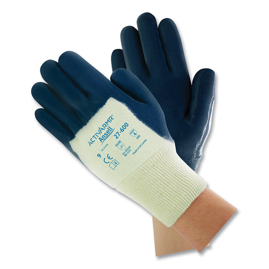 Hycron® Nitrile Coated Gloves, Size 9, Blue