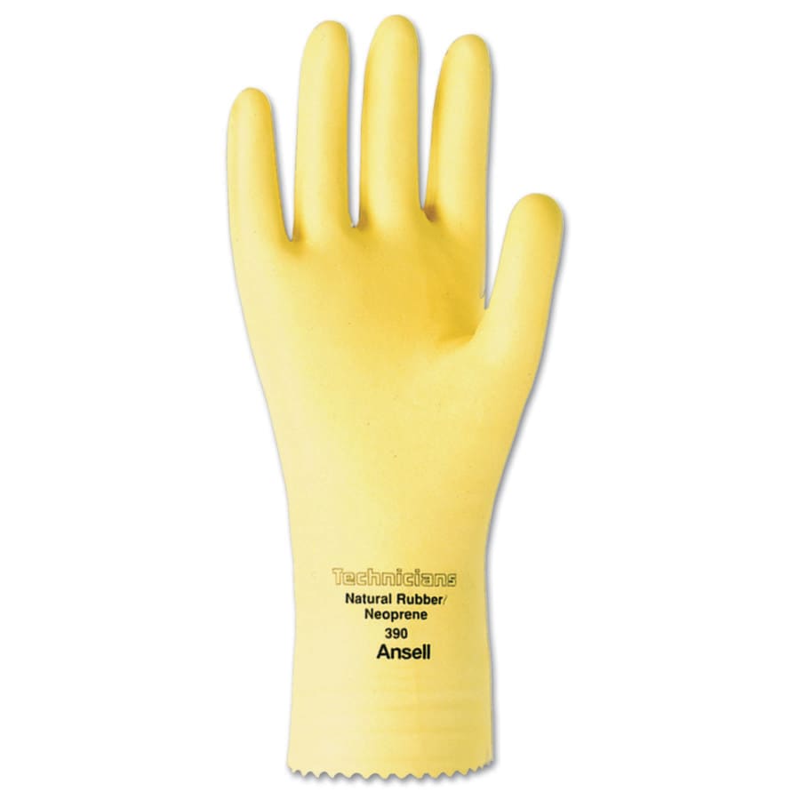 Technicians Gloves, Natural Latex/Neoprene Blend, Natural, 7