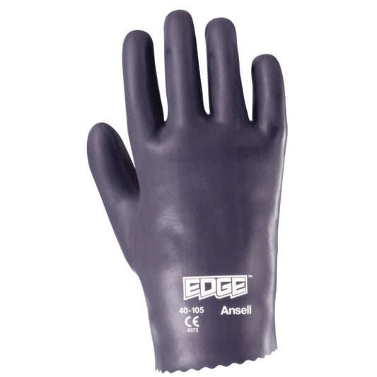 Edge Nitrile Gloves, Slip-On Cuff, Interlock Knit Lined, Size 8.5