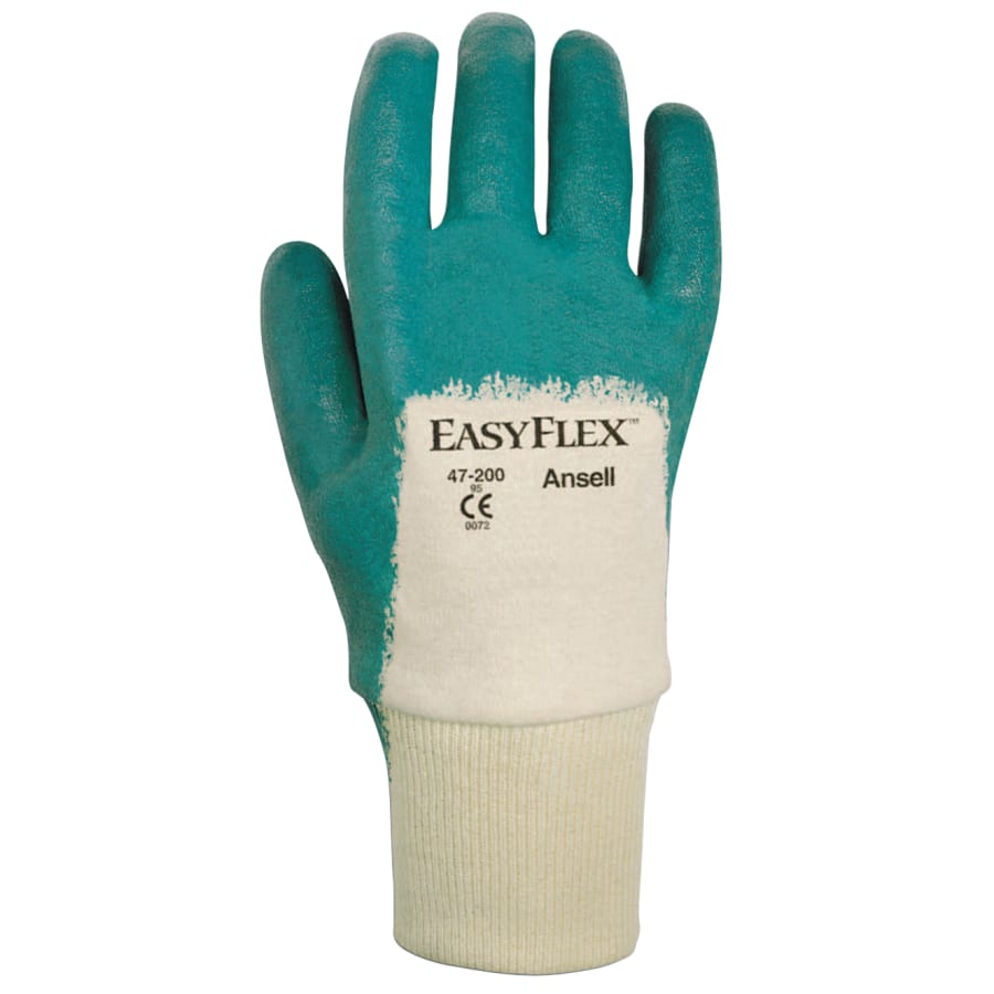 Easy Flex® Gloves, Size 7, Aqua, Nitrile Coated