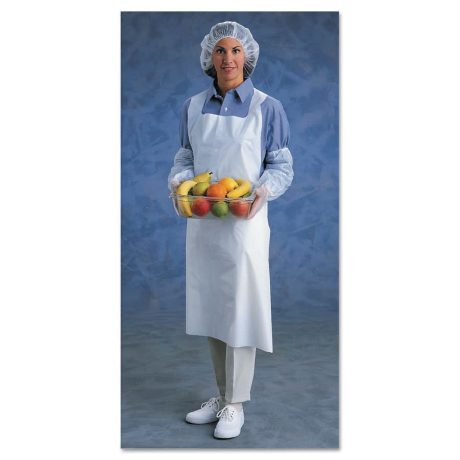 AlphaTec® 54-290 Polyethylene Apron, 28 in x 45 in, White