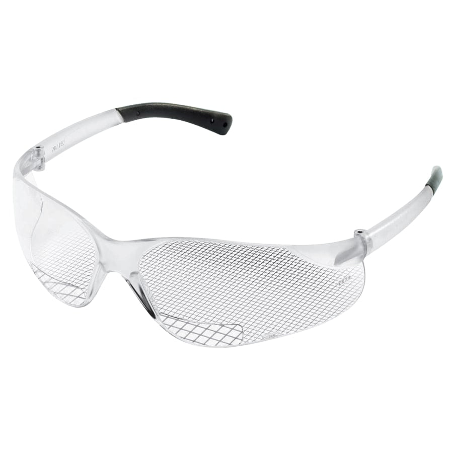 BearKat® BK1 Series Bifocal Readers Safety Glasses, Clear Lens, 1.0 Dipter, Clear Frame