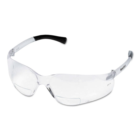 BearKat® BK1 Series Bifocal Readers Safety Glasses, Clear Lens, 2.5 Dipter, Clear Frame