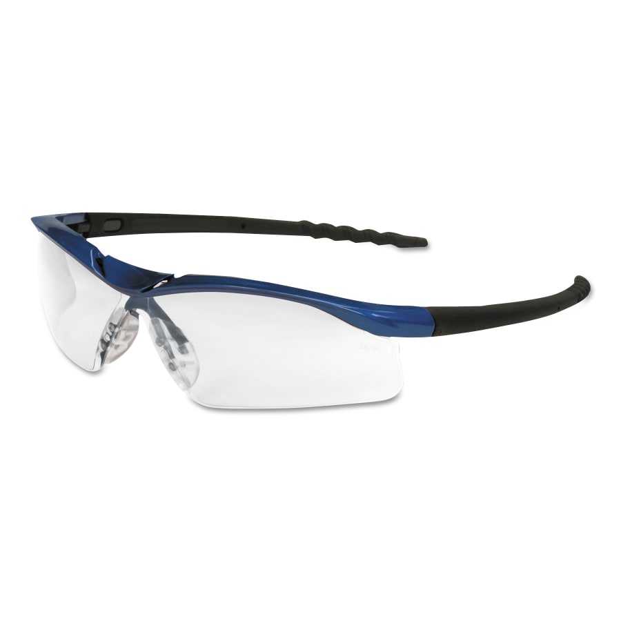 DALLAS Protective Eyewear, Clear Lens, Anti-Fog, Blue Metallic Frame