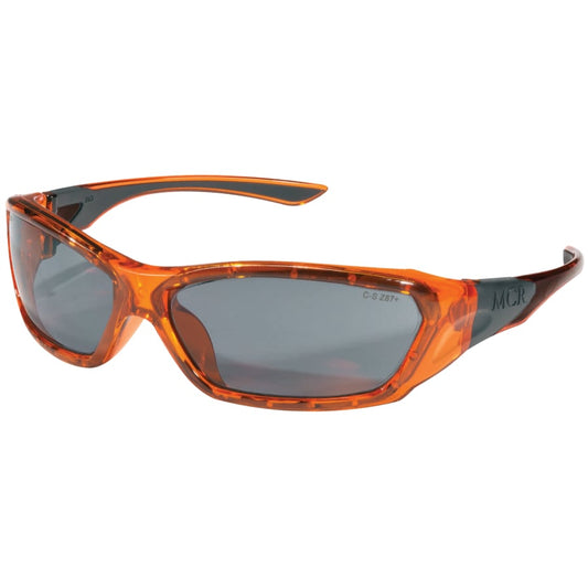 ForceFlex Protective Eyewear, Gray Lens, Duramass HC, Translucent Orange Frame