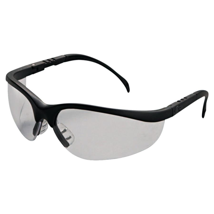 Klondike® KD1 Series Protective Eyewear, Clear Lens, Polycarbonate, Black Frame