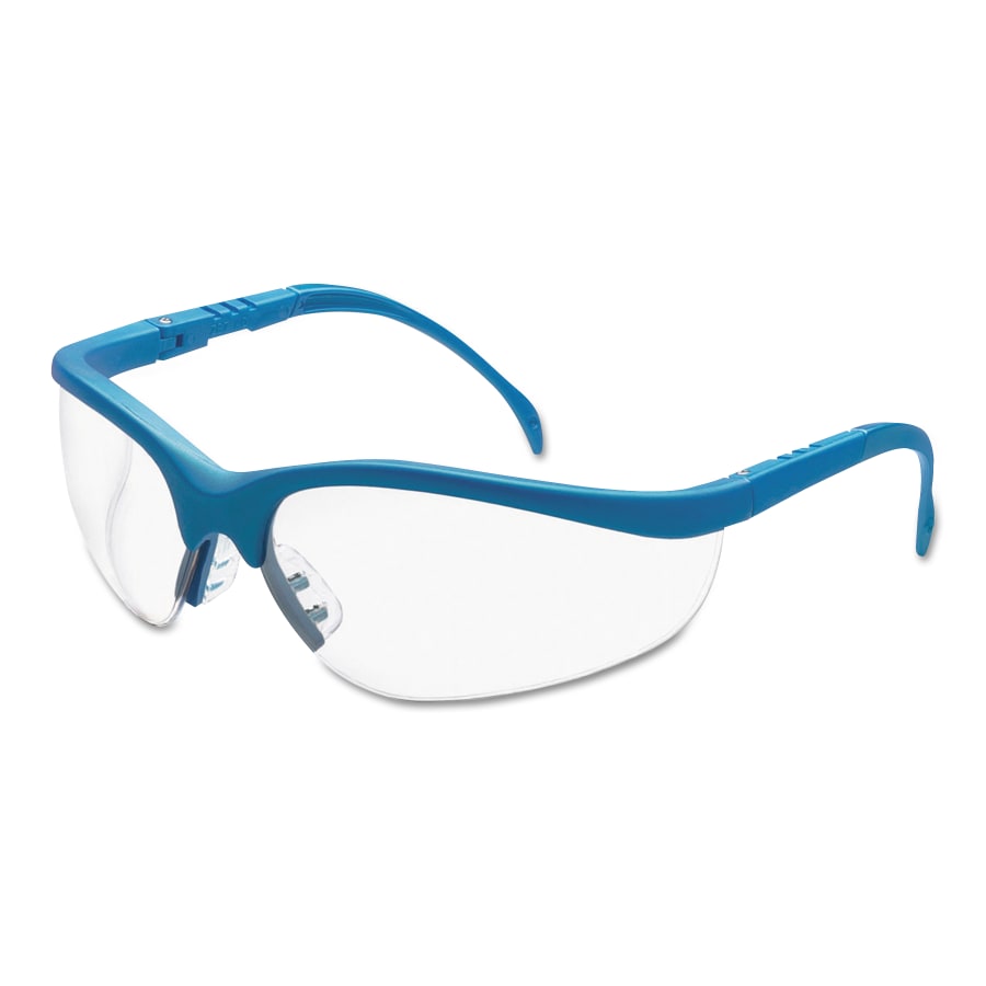Klondike Protective Eyewear, Clear Lens, Duramass Hard Coat, Blue Frame
