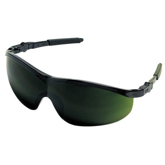 ST1 Series Protective Eyewear, Green Lens, Polycarbonate, Filter 5.0, Black Frame