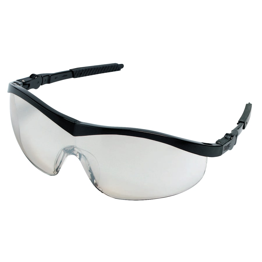 Storm Protective Eyewear, Indoor/Outdoor Clear Mirror Lens, Black Frame, Nylon