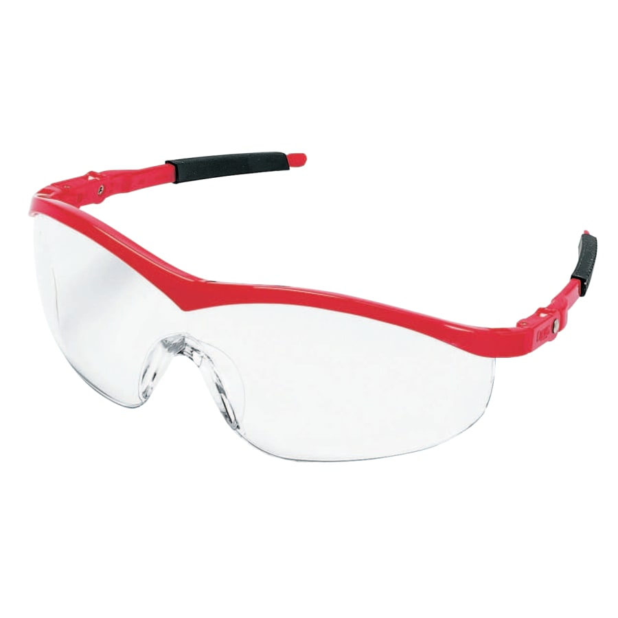 Storm Protective Eyewear, Clear Lens, Duramass Hard Coat, Red Frame, Nylon