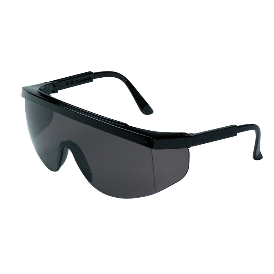 TK1 Series Safety Glasses, Gray Lens, Duramass Hard Coat, Black Frame, Nylon
