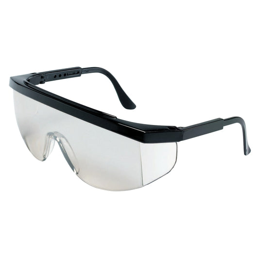 Tomahawk Protective Eyewear, Clear Mirror Lens, Polycarbonate, Black Frame