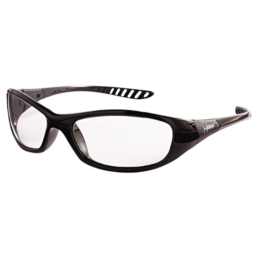 V40 Hellraiser™ Safety Glasses, Clear Polycarbonate Lens, Uncoated, Black, Nylon