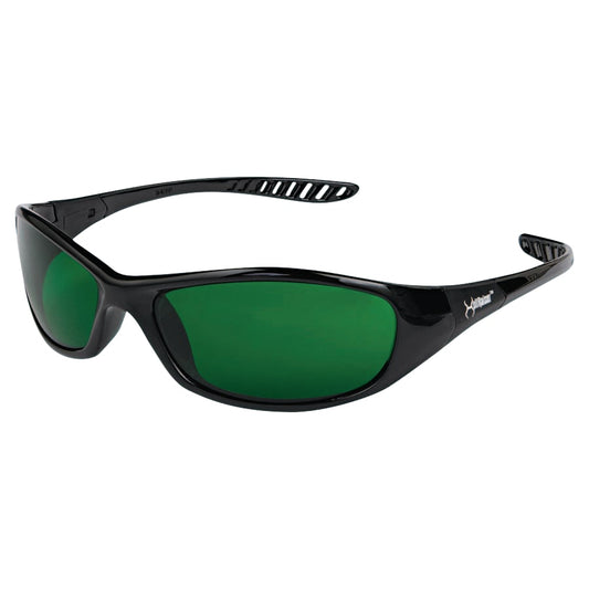 V40 Hellraiser™ Safety Glasses, IRUV Shade 3.0 Polycarbonate Lens, Uncoated, Black, Nylon