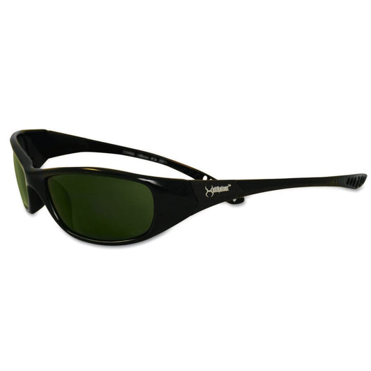 V40 Hellraiser™ Safety Glasses, IRUV Shade 5.0 Polycarbonate Lens, Uncoated, Black, Nylon