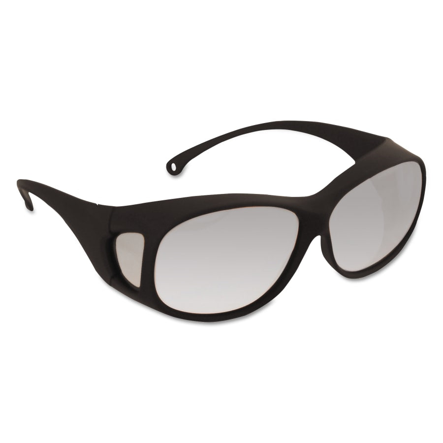 V50 OTG Safety Glasses, Indoor/Outdoor Polycarbonate Lens, Uncoated, Black, Nylon