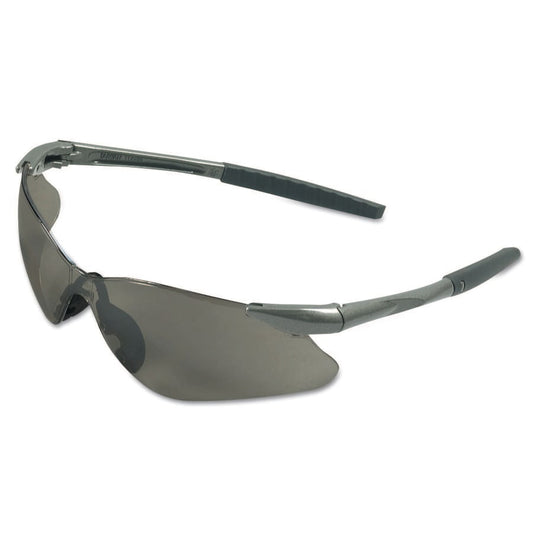 V30 Nemesis™ VL Safety Glasses, Smoke, Polycarbonate Lens, Uncoated, Gunmetal No Brow Frame, Nylon