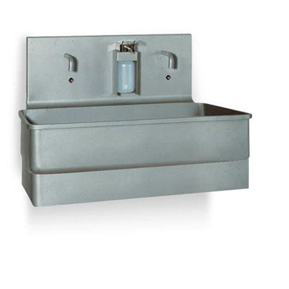 Roser Model 11740 Wall Mounted 2 Station Washbasin with Soap Dispenser