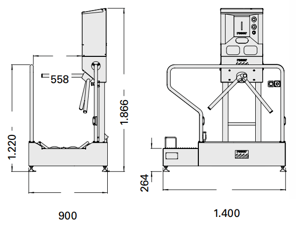 Roser Model 10278 DUOMANS Plus Integrated hygiene Station