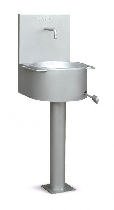 Roser Model 28125 Floor Mounted Hip Operated Washbasin with Mixing Valve