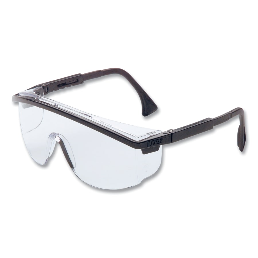 Astrospec 3000 Eyewear, Clear Lens, Polycarbonate, Ultra-dura, Black Frame