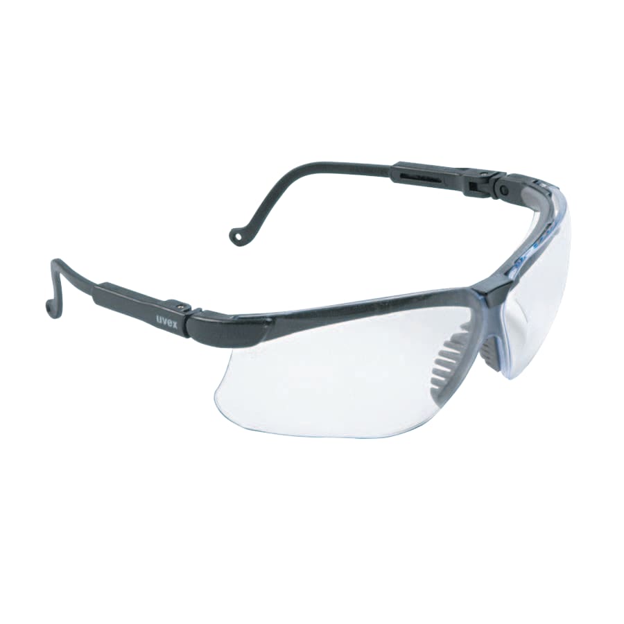 Genesis® Eyewear, Clear, Polycarbonate, Ultra-dura®, Black