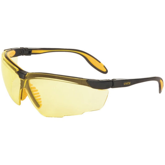 Genesis X2 Eyewear, Amber Lens, Ultra-dura, Black/Yellow Frame