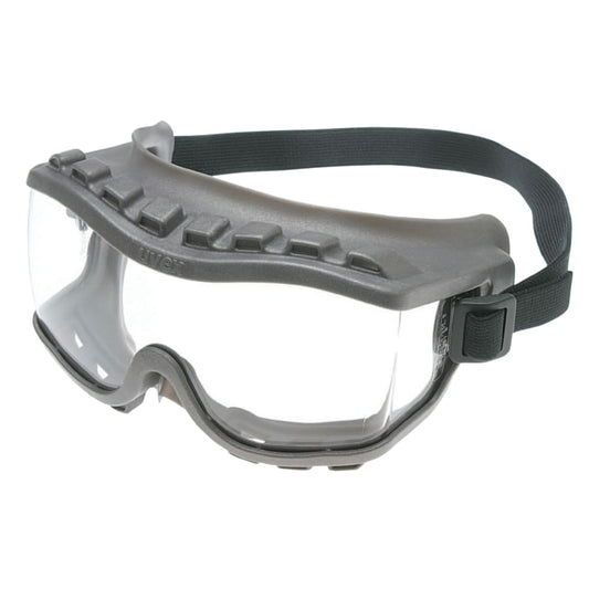 Strategy Goggles, Clear/Gray, Uvextra Antifog Coating, Fabric Strap, Direct Vent