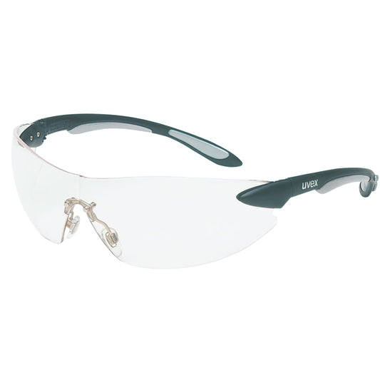 Ignite™ Eyewear, Clear Lens, Polycarbonate, Hard Coat, Black/Silver Frame