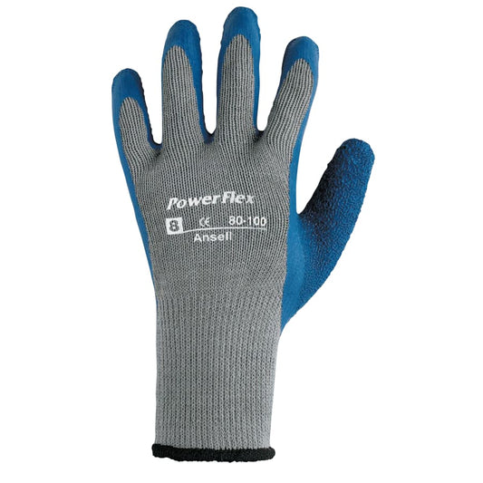 PowerFlex® Gloves, Size 10, Blue/Gray