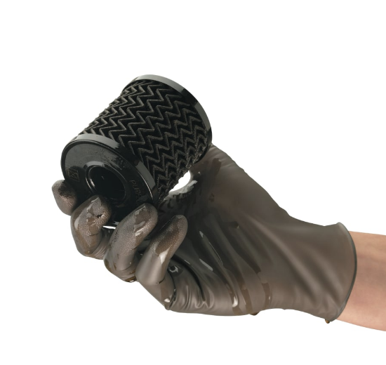 TouchNTuff Nitrile Gloves, Unlined, Large, Anthracite