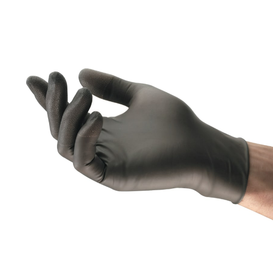 TouchNTuff Nitrile Gloves, Unlined, Large, Anthracite